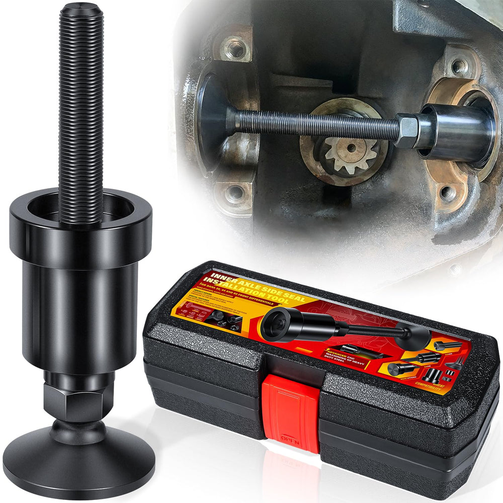 Ecowlboy inner-axle-seal-tool aligning Dana 30 front differential seal for precise seating.