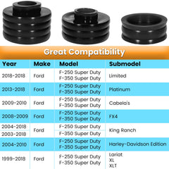 E-cowlboy KF04050BK lower body mount for Ford F-350 reduces vibration and improves stability.