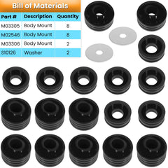 E-cowlboy KF04050BK washers for precise spacing and solid mounting.