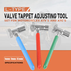 E-cowlboy knurled-knob-tools 3-4mm square adjusters enable quick tappet changes.