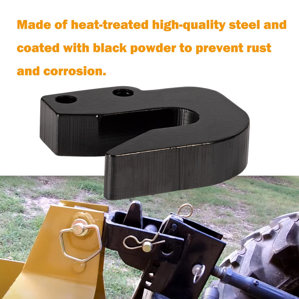 E-cowlboy Top Hook shows a one-and-a-half-inch-thick steel design for strength.