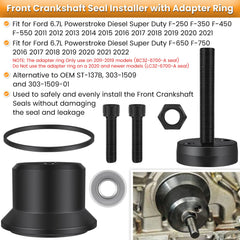 E-cowlboy rear crankshaft seal installer aligning for leak-free seating