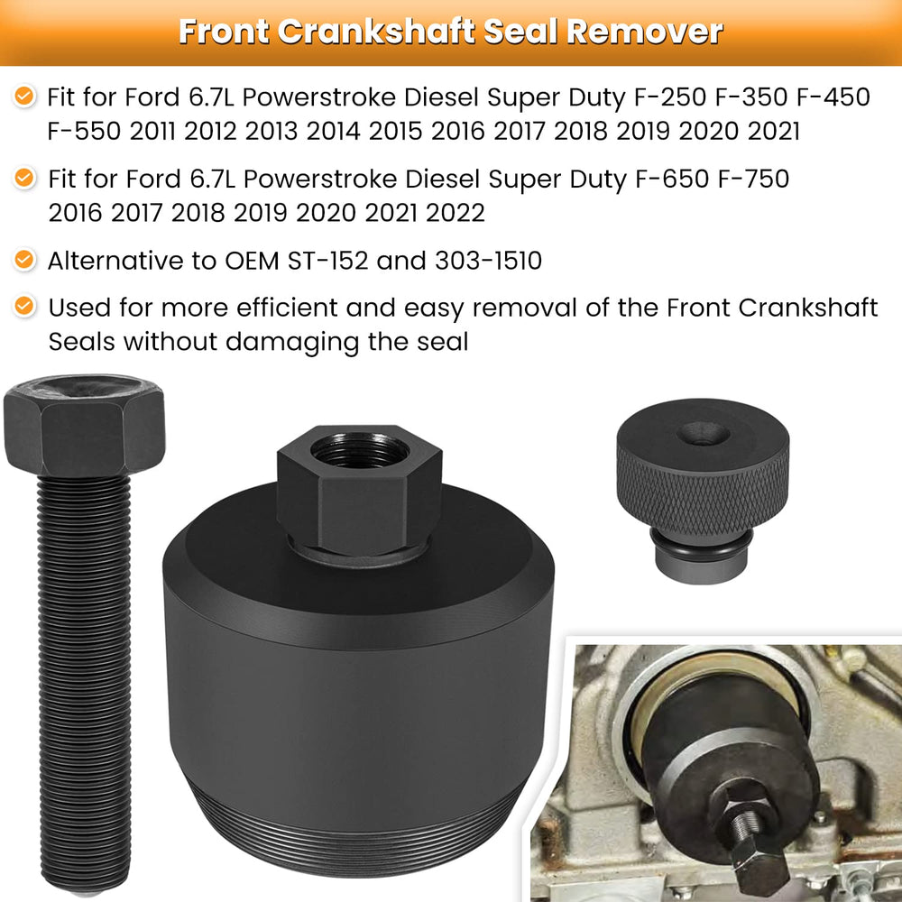 E-cowlboy rear crankshaft seal remover performing secure removal
