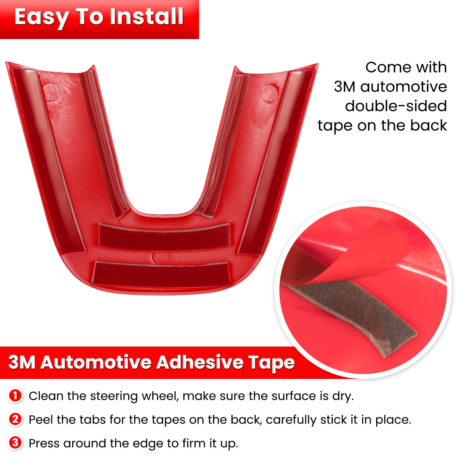 Easy no-drill installation helps refresh the steering area quickly.