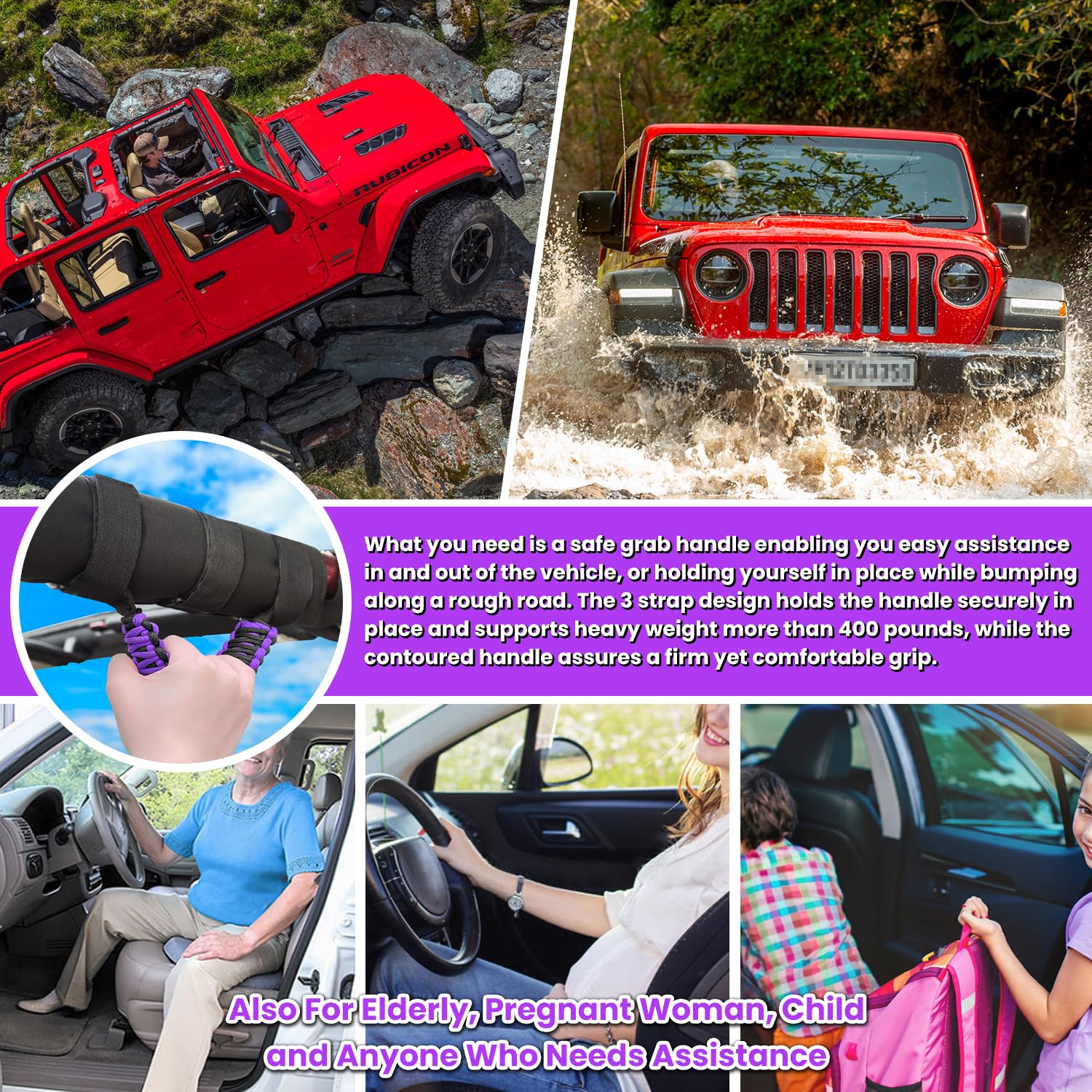 E-cowlboy secure strap system for reliable hold on rough roads