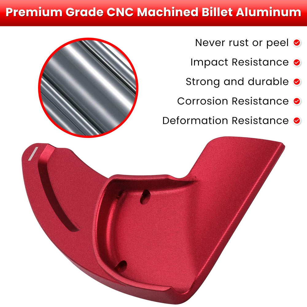 E-cowlboy red extended paddle cover for Cherokee 2019-2021 boosts comfort during shifts.