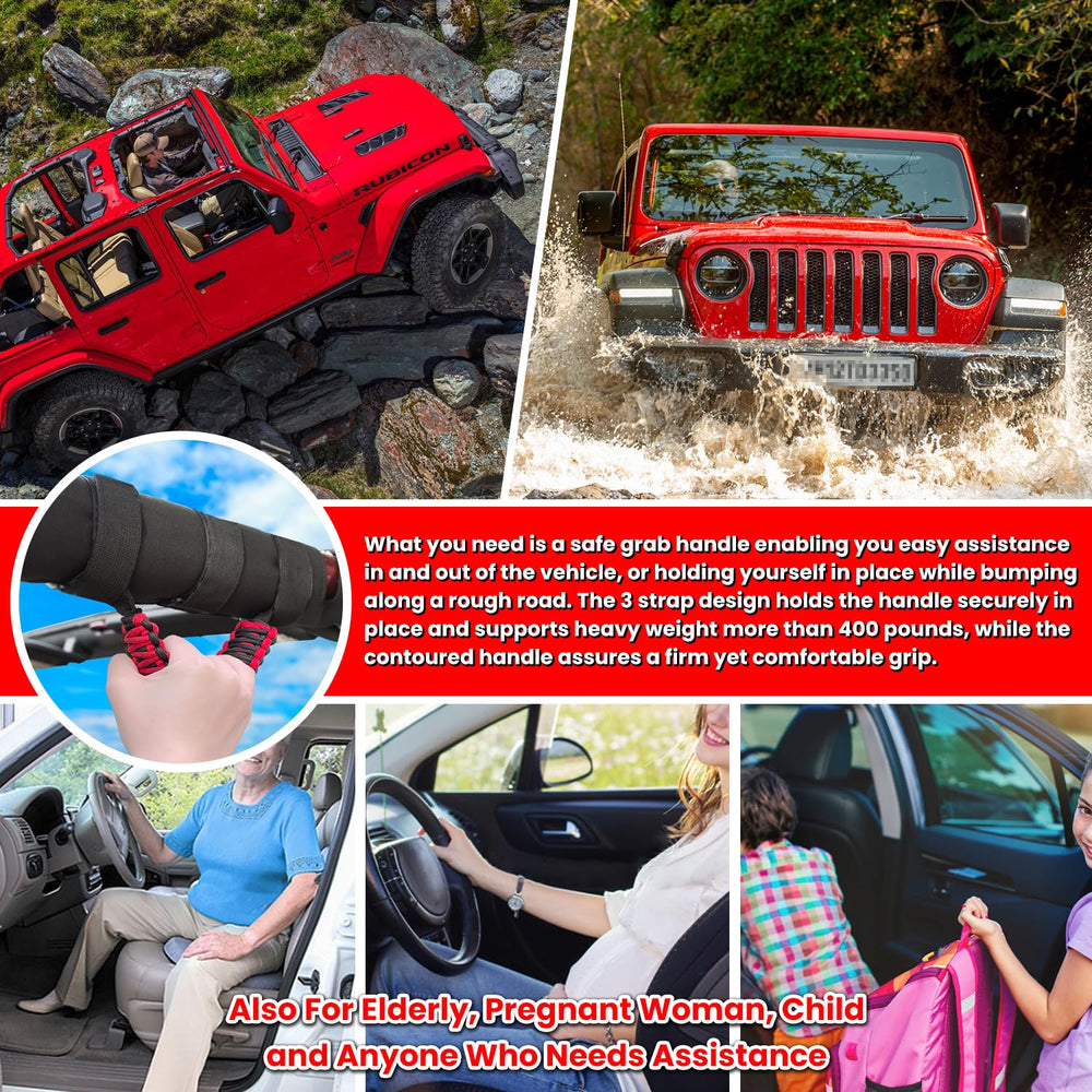 Three-strap design keeps the handle stable on uneven terrain.
