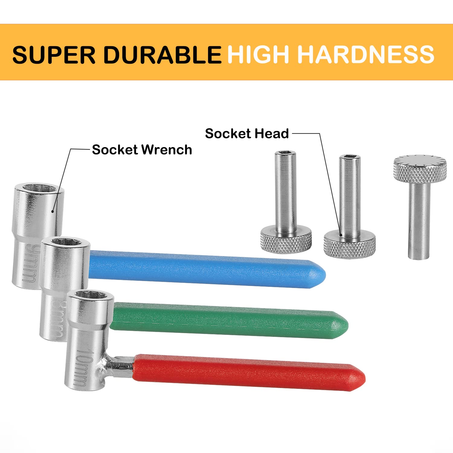 E-cowlboy tool-kit-in-use demonstrates color-coded rubber handles for easy identification.