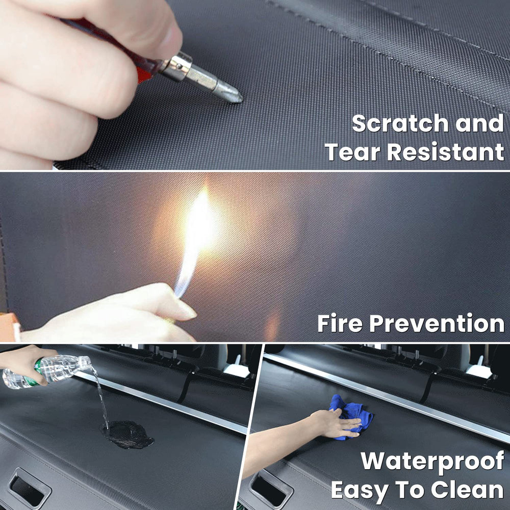 Ecowlboy trunk cover helps conceal valuables while shopping or parking in urban areas.