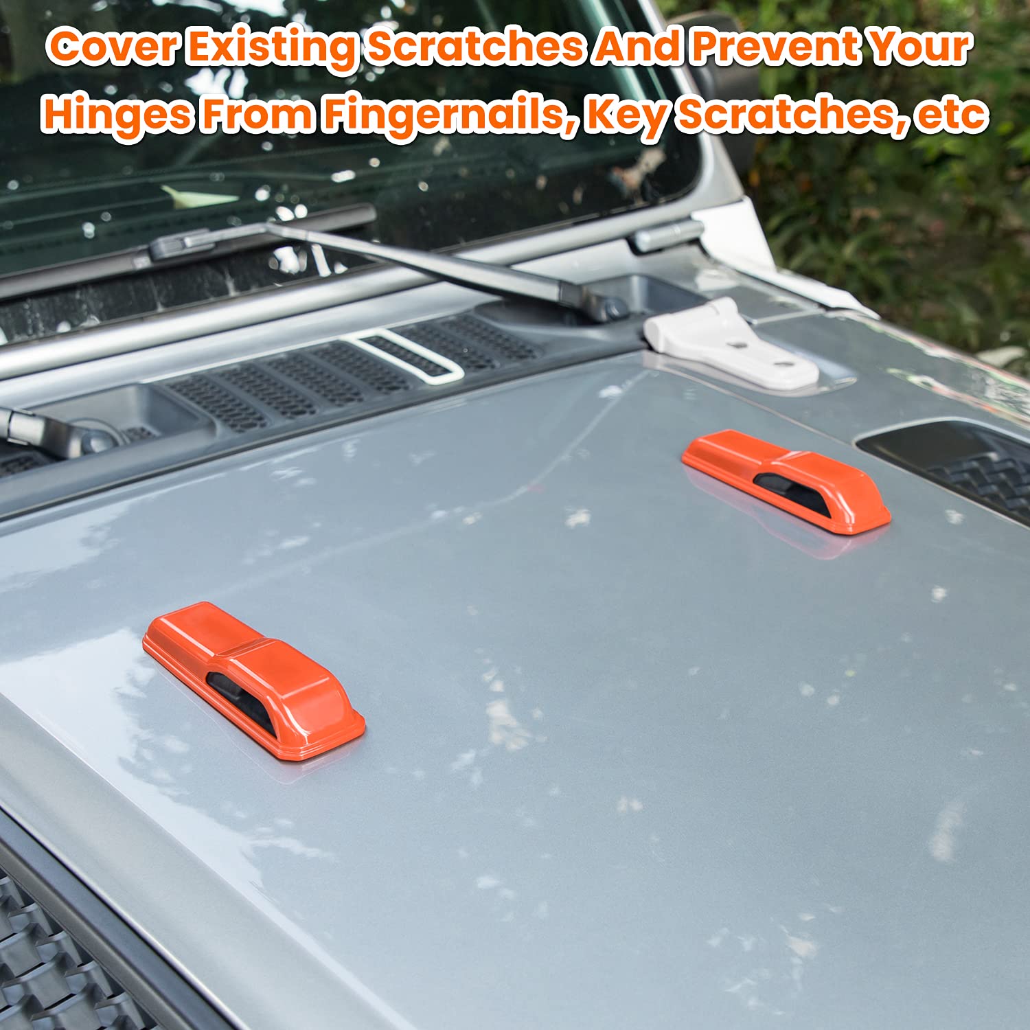 E-cowlboy Wrangler JL details orange hinge trim elevates overall design.