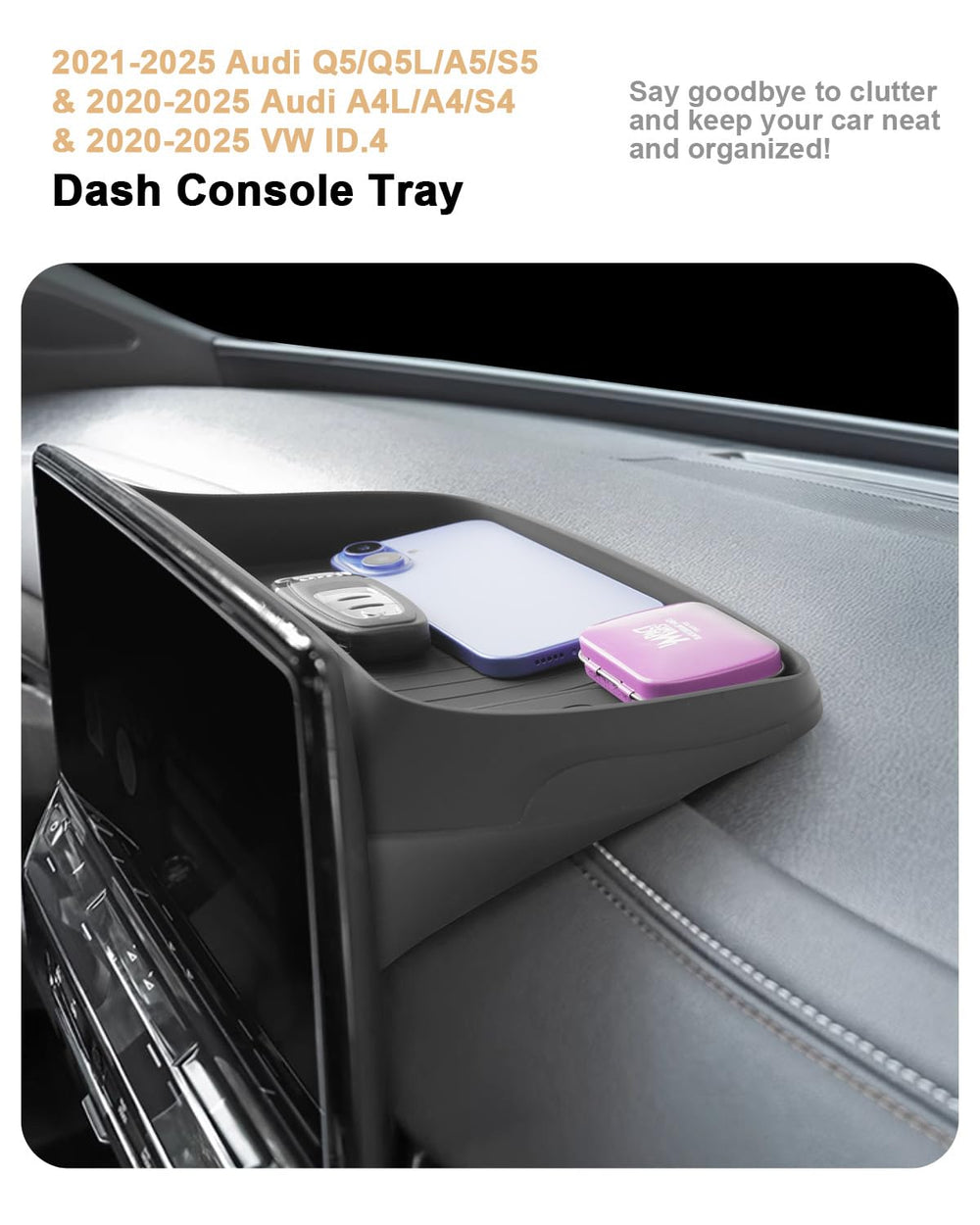 ECOZEN A4/S4 dash storage organizer silicone for stable placement