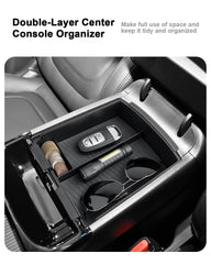 Ecozen anti-slip mats keep items secure and quiet inside the console.
