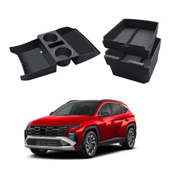 Ecozen Tucson center console organizer with double-layer armrest for tidy storage.