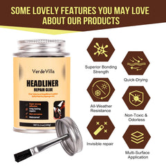 Ecuywe headliner glue bonds fabric leather and plastic for durable interior repairs.