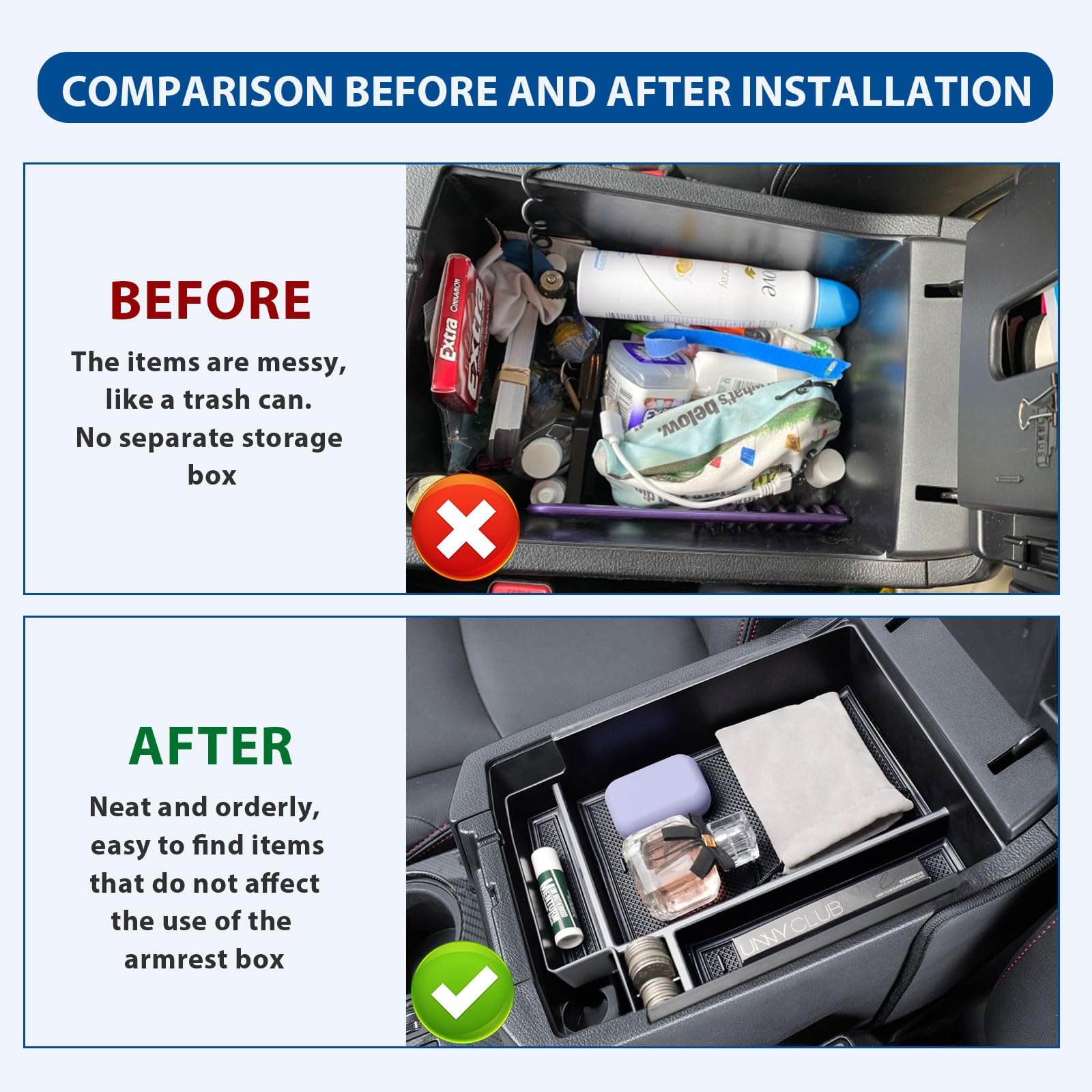 EDBETOS 4Runner armrest organizer expands center console storage.