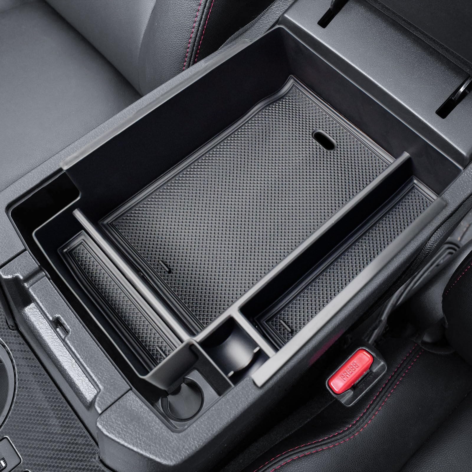EDBETOS tray includes cable pass-through for charging on the go.