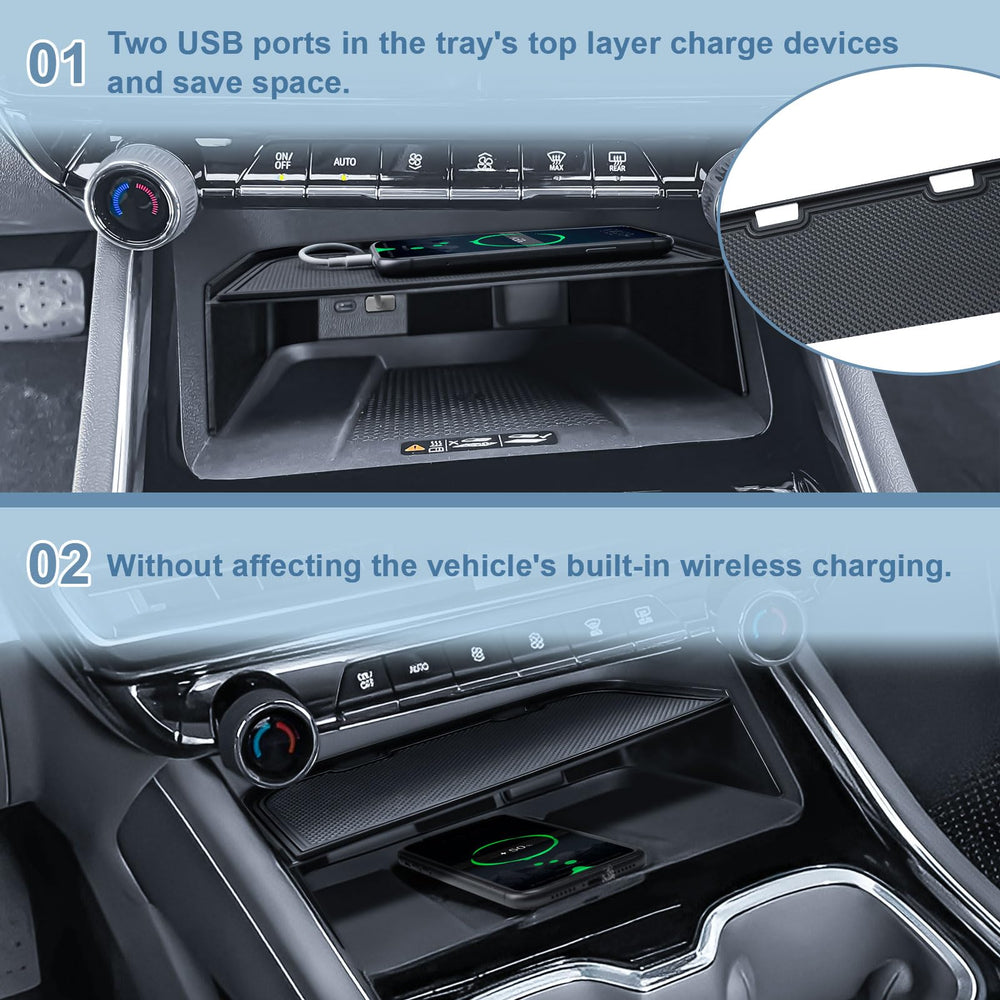 Durable ABS with matte finish blends with the car interior