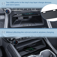 Durable ABS with matte finish blends with the car interior