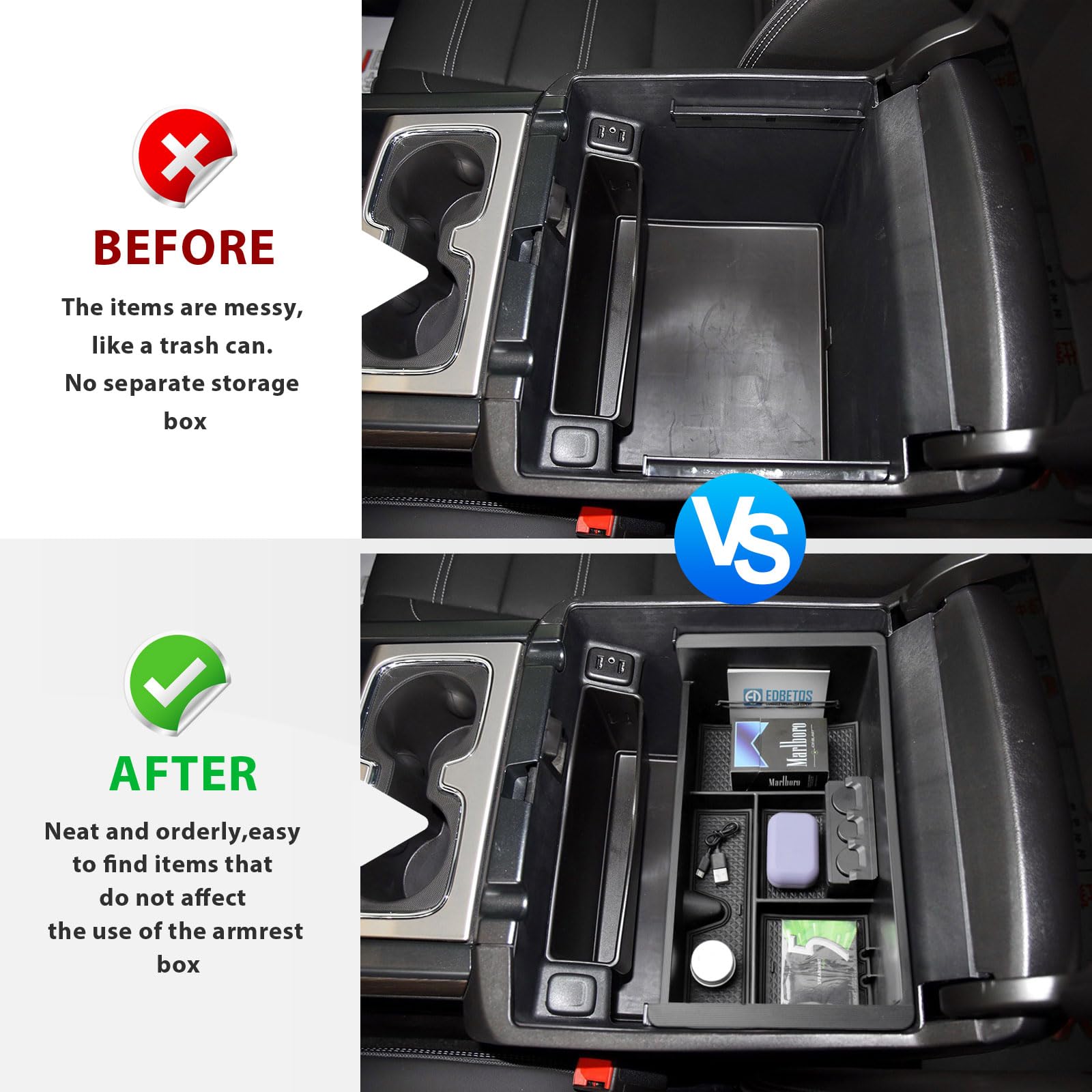 EDBETOS black trim design blends with factory interior for Tahoe/Suburban.