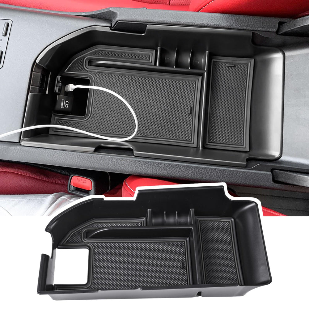 EDBETOS Camry center console tray front view shows seamless OEM-like fit for quick access.