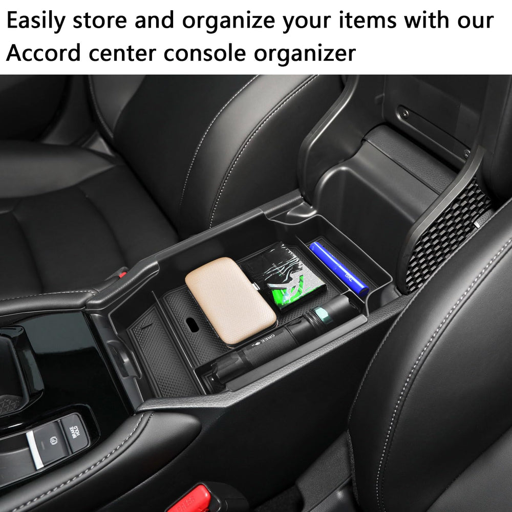 Fits the original Honda Accord console tray without adding bulk.