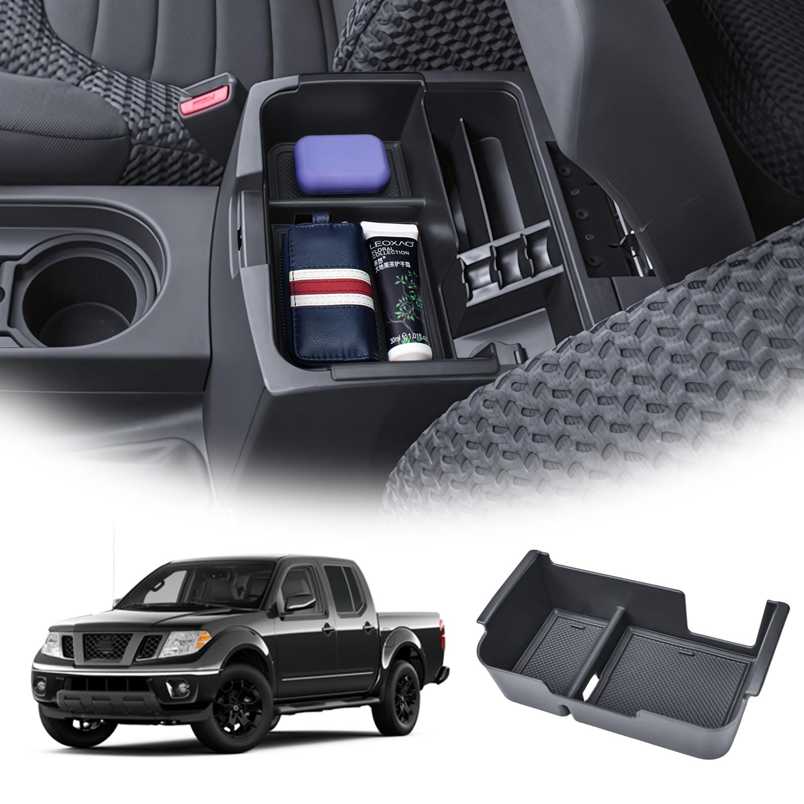 EDBETOS center console tray for Frontier top layer storage keeps coins and keys organized