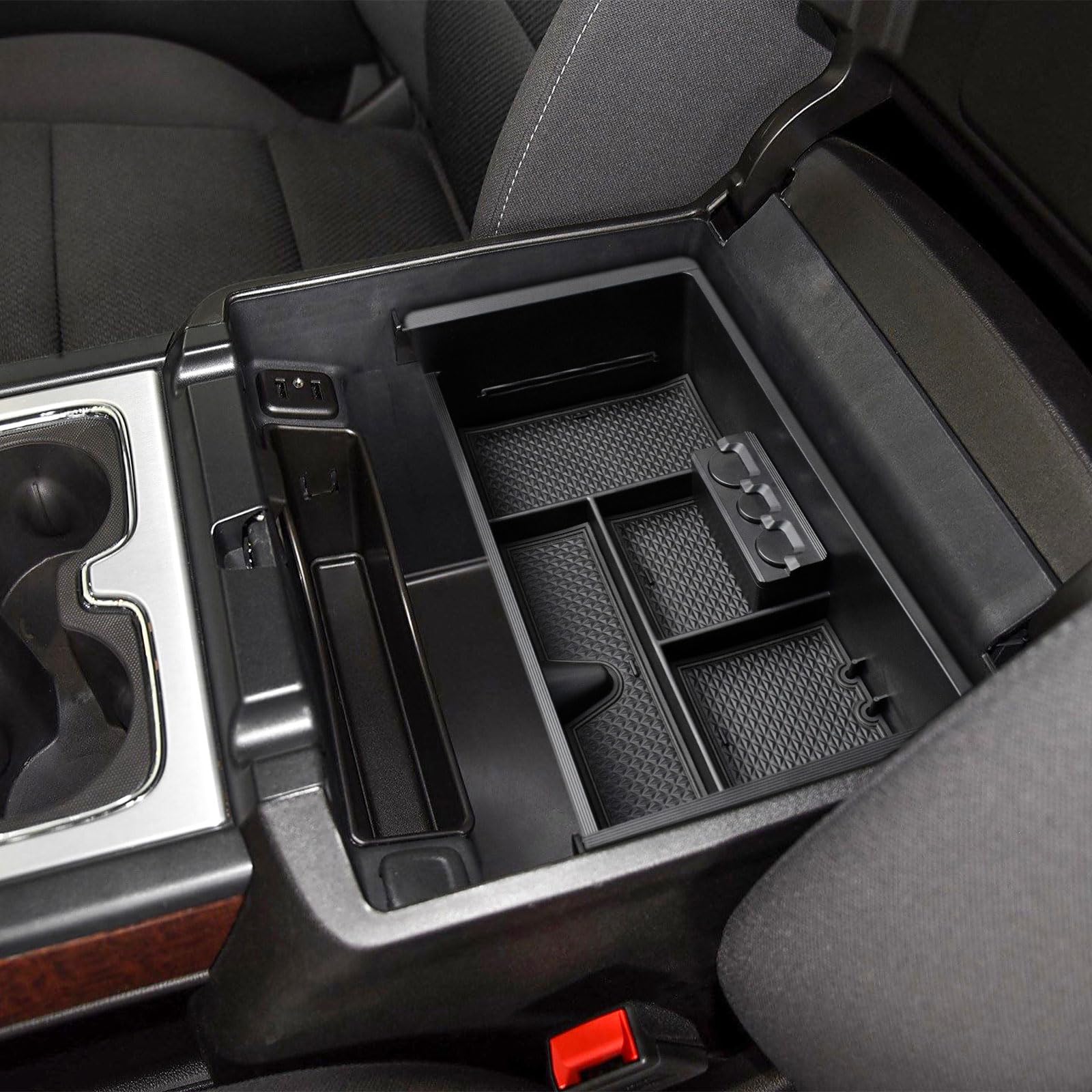 EDBETOS center console organizer tray fits Silverado 1500 for quick access.