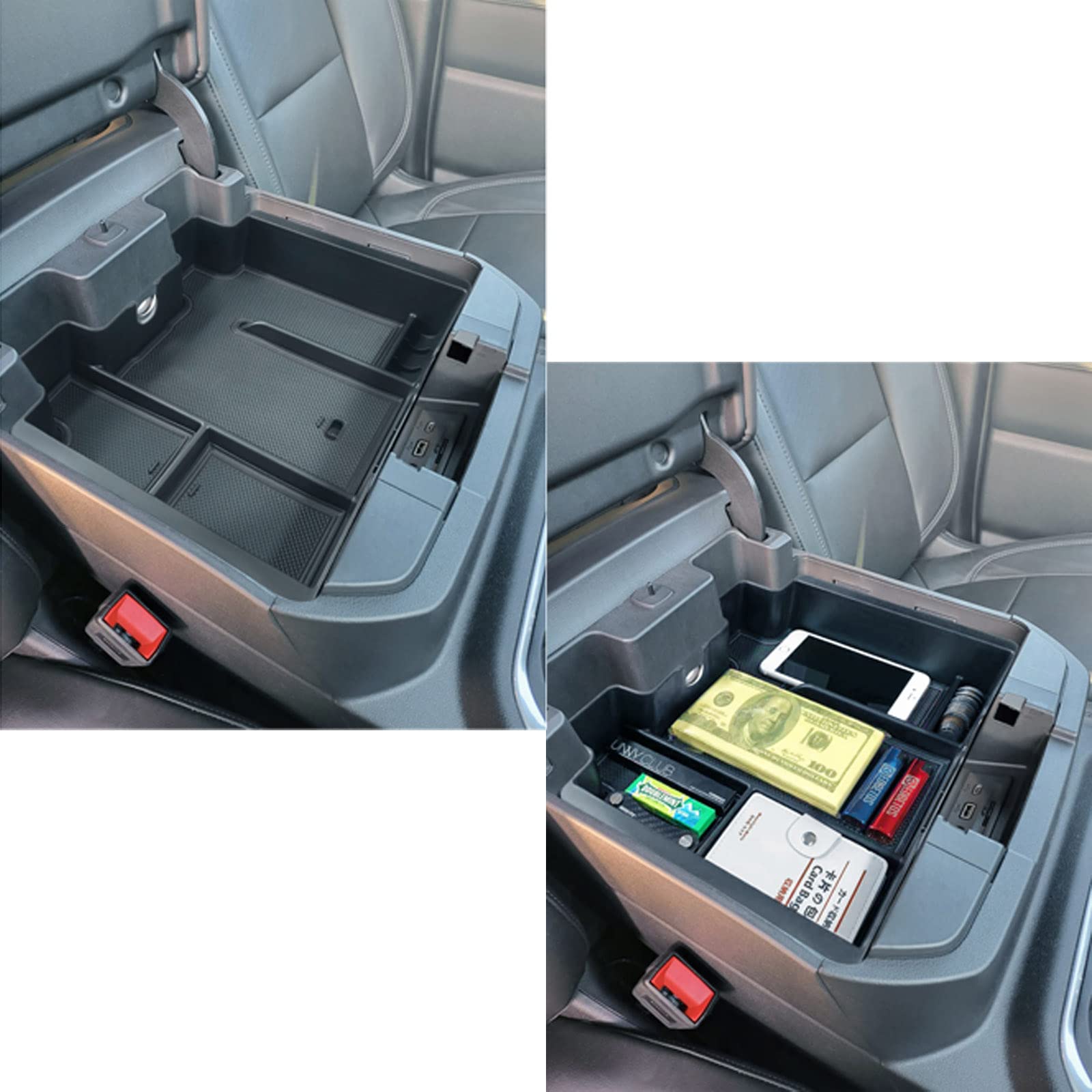 EDBETOS two-layer console tray for 2500HD/3500HD with organized lower storage