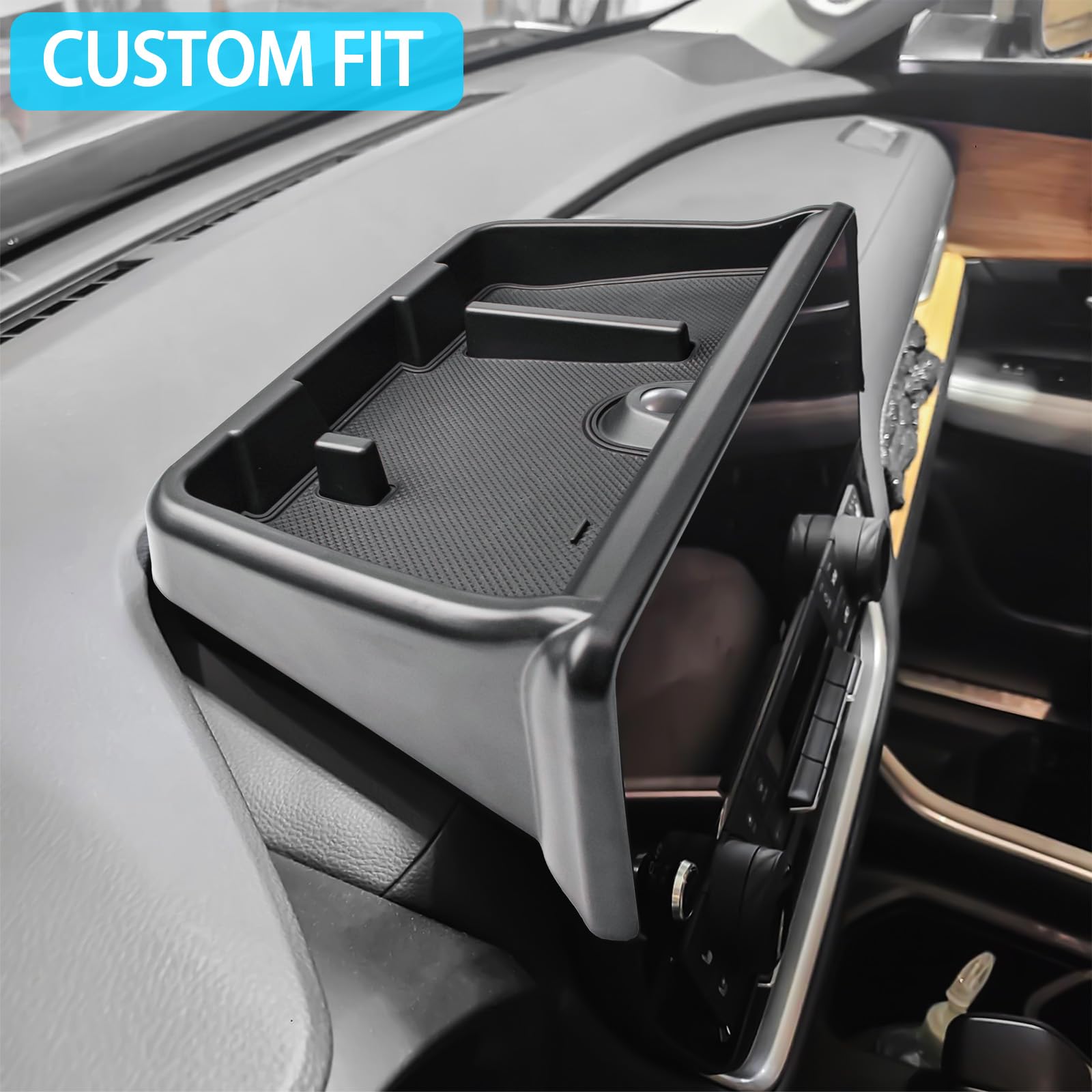 EDBETOS dash tray silicone pads reduce noise and prevent items from sliding.