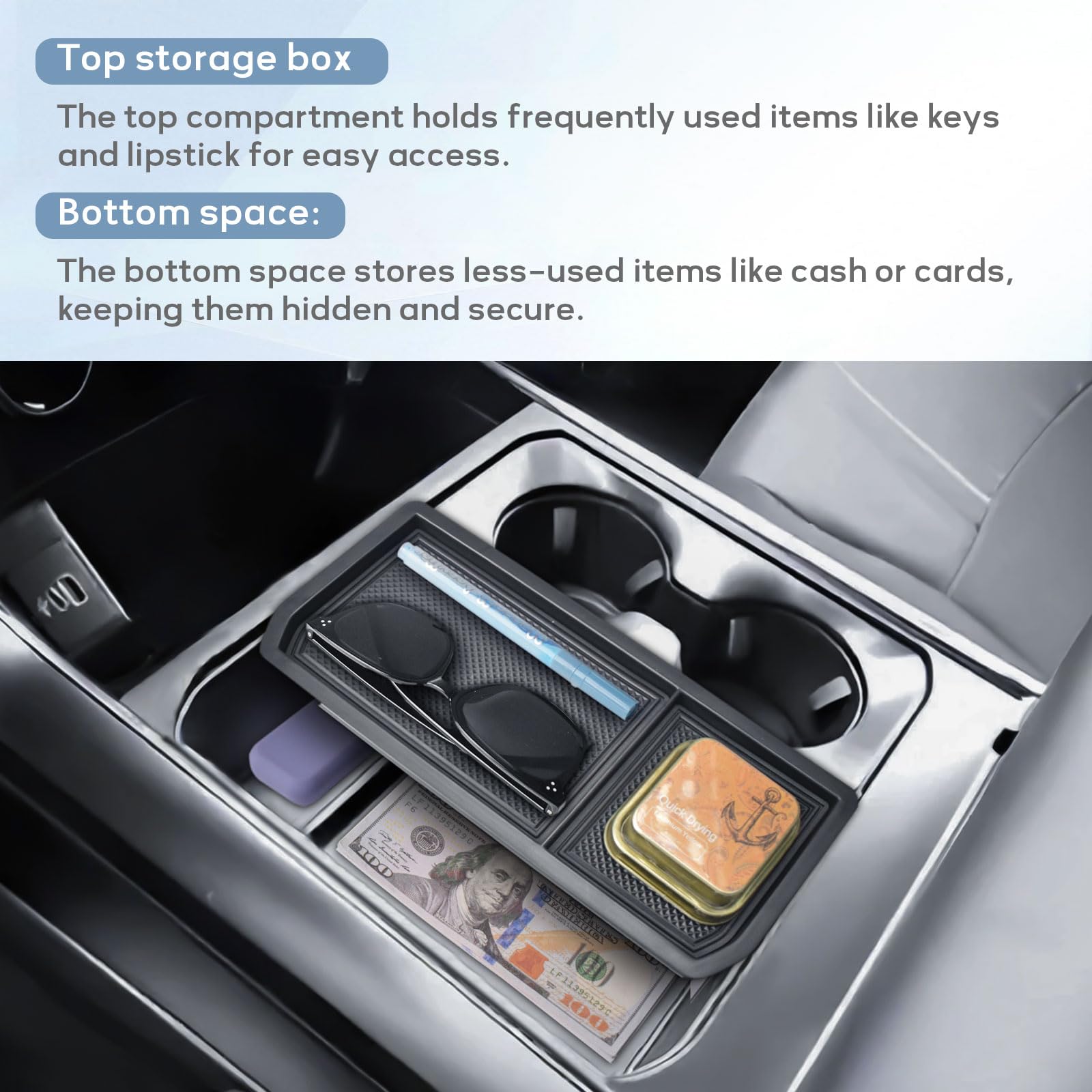 EDBETOS F-150 non-slip mat design prevents movement and rattling