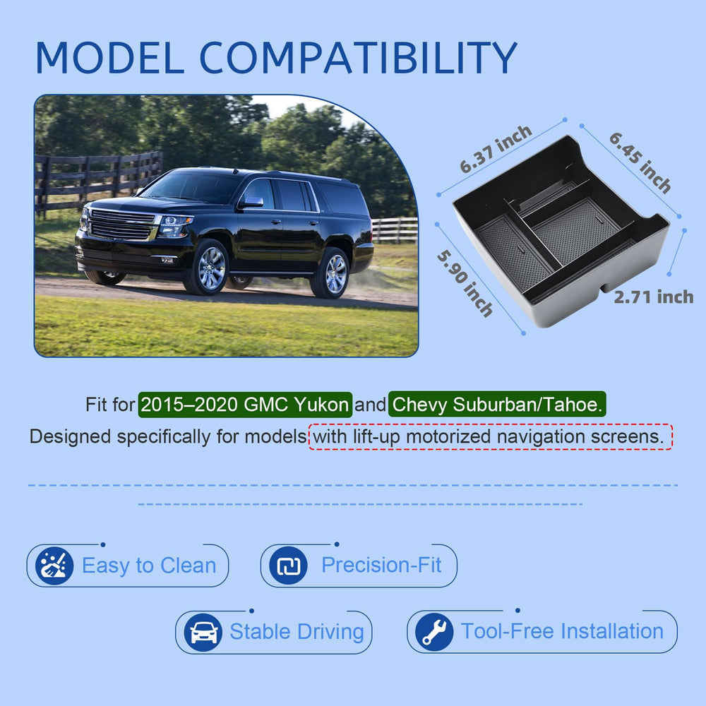 EDBETOS hidden dashboard storage for Suburban/Tahoe consolidates small items.