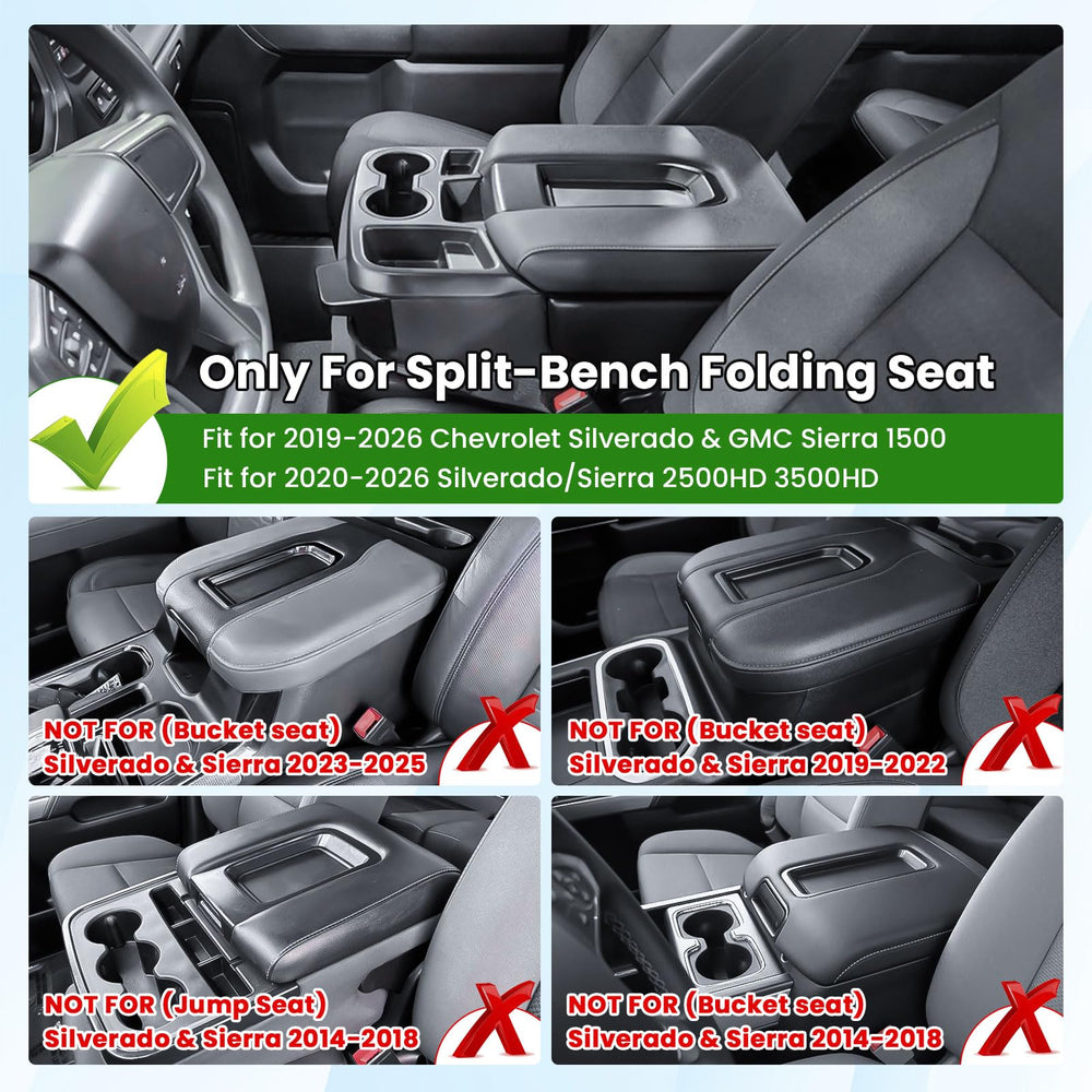 EDBETOS jump-seat storage tray adds center console space for daily essentials.