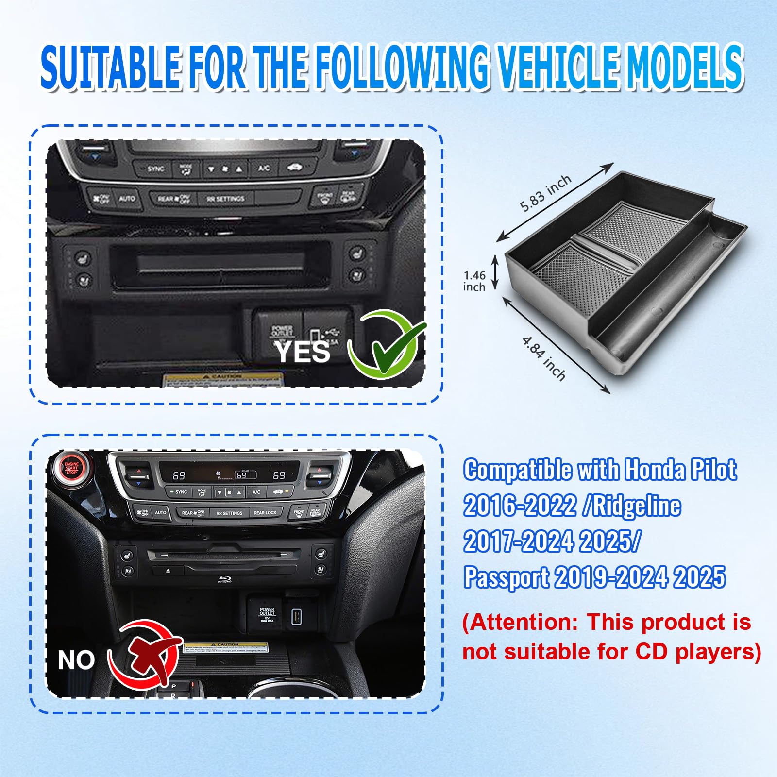 EDBETOS non-slip silicone mat prevents shifting during drives.