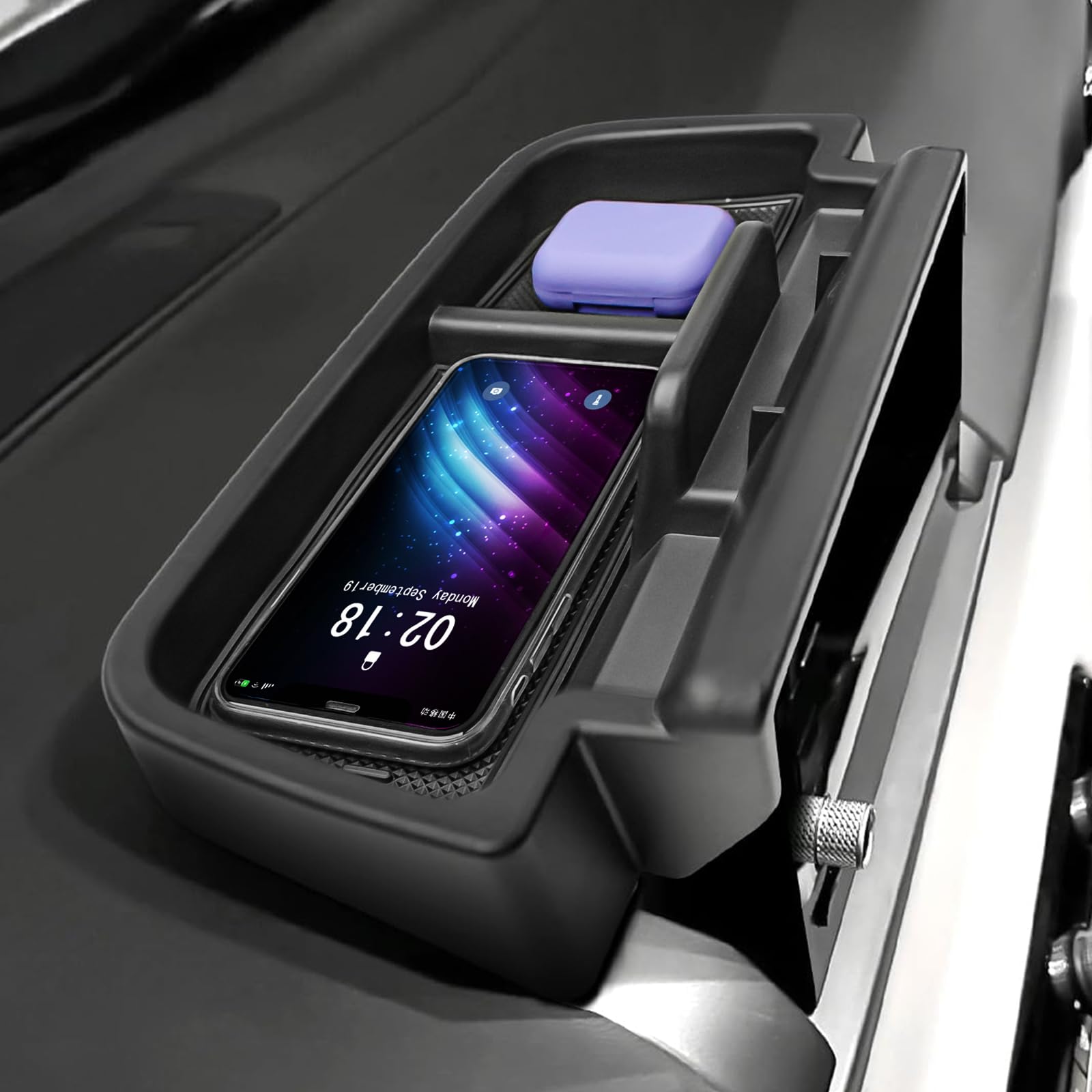 EDBETOS Pilot center console tray easy installation—no tools required