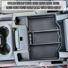 EDBETOS RAM 1500 console organizer helps reduce clutter in daily drives.