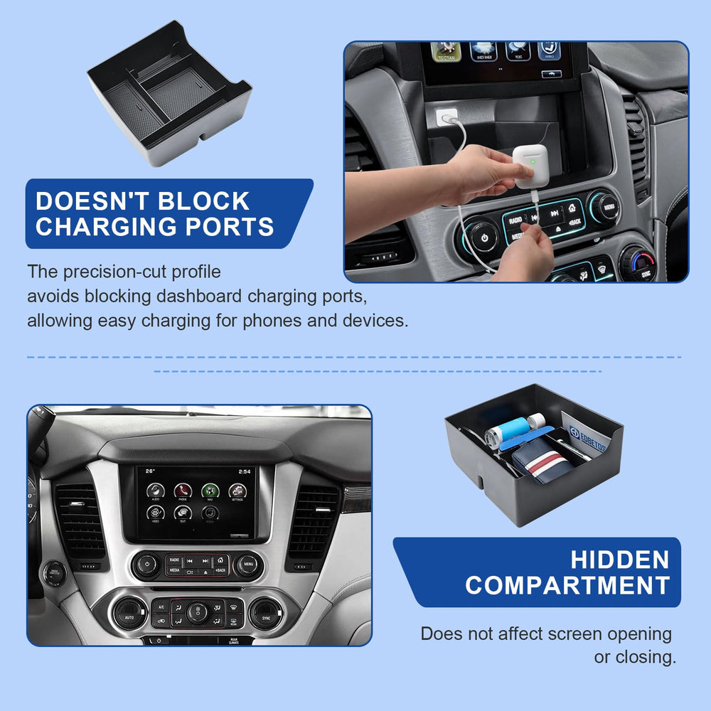 EDBETOS removable silicone mats keep items stable and quiet.