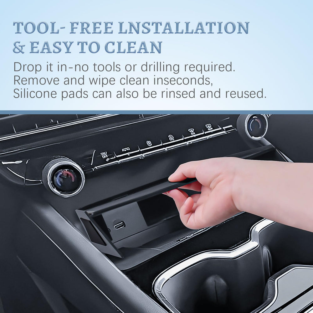 Tool-free installation and quick cleaning with damp cloth