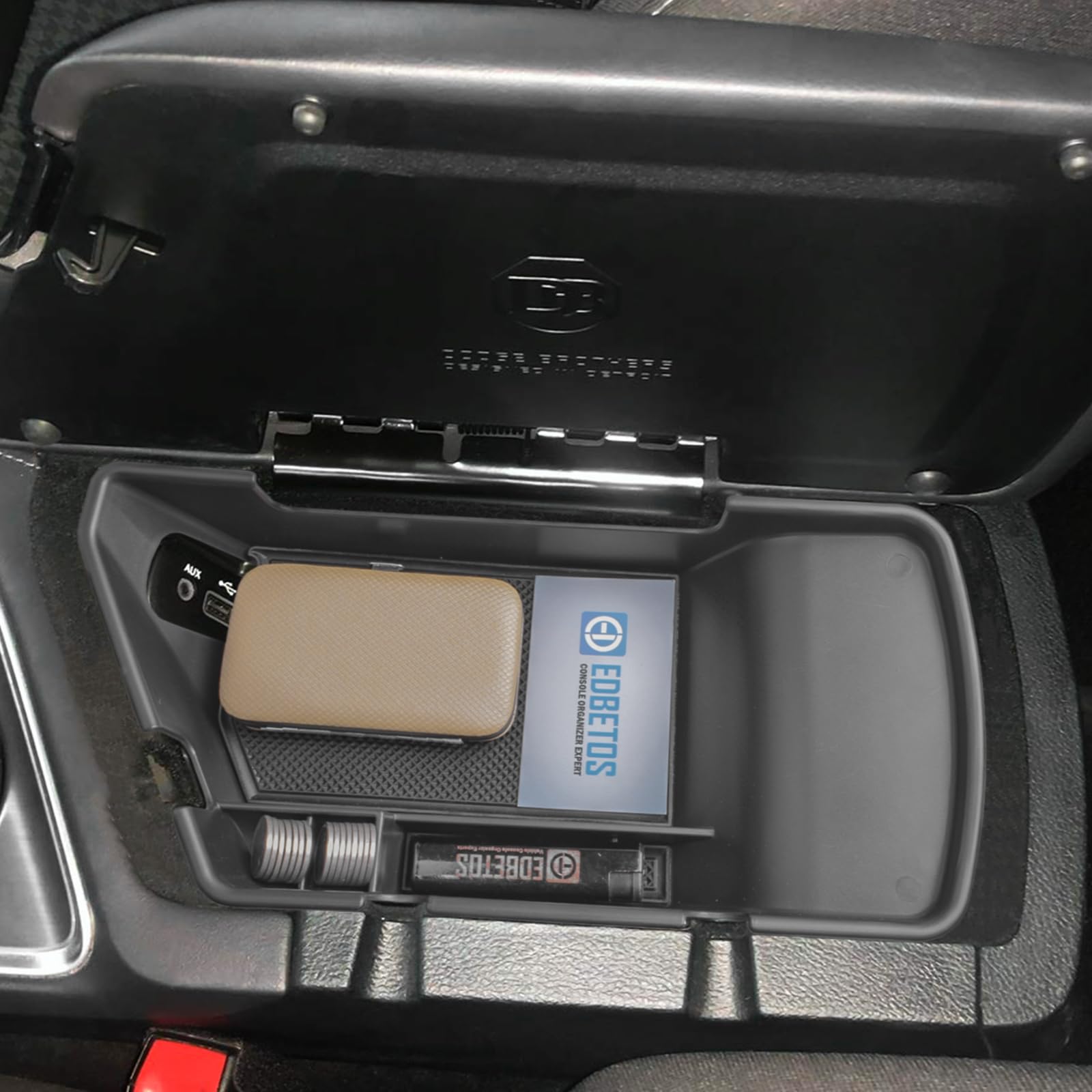 EDBETOS USB charging holes on tray enable convenient device charging