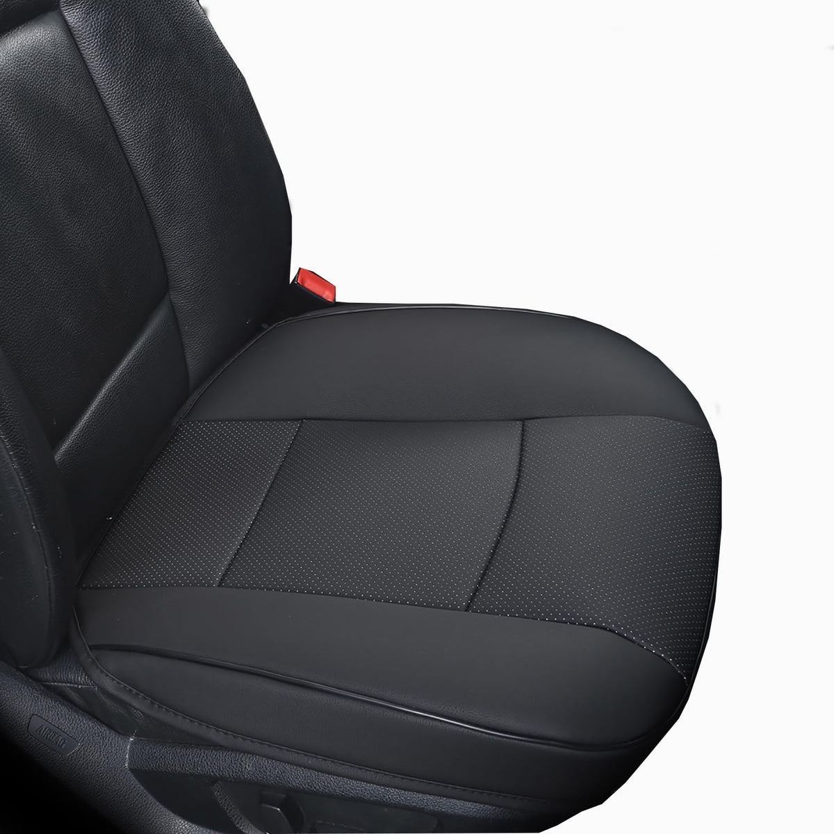 EDEALYN luxury PU leather front seat cover protects against wear and spills.