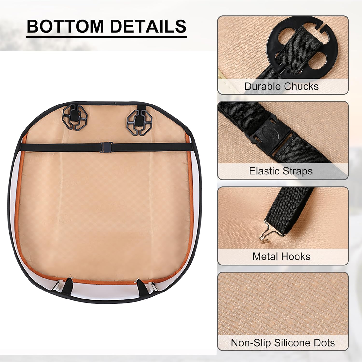 EDEALYN soft padded PU leather creates a comfortable seating surface.