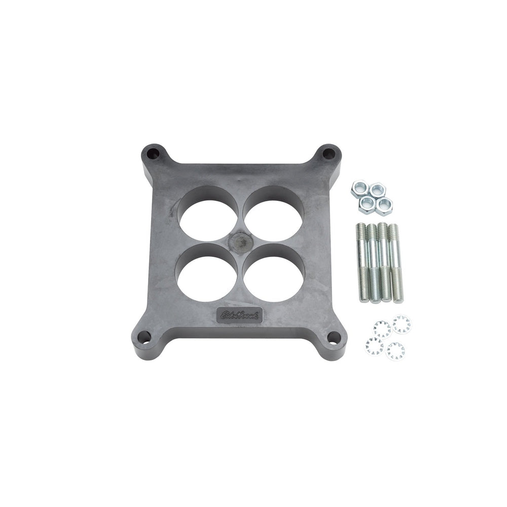 Edelbrock 8723 wood fiber laminate close-up illustrating insulating material