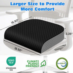 EdenDwell memory foam cushion close-up highlighting dense core for even support.