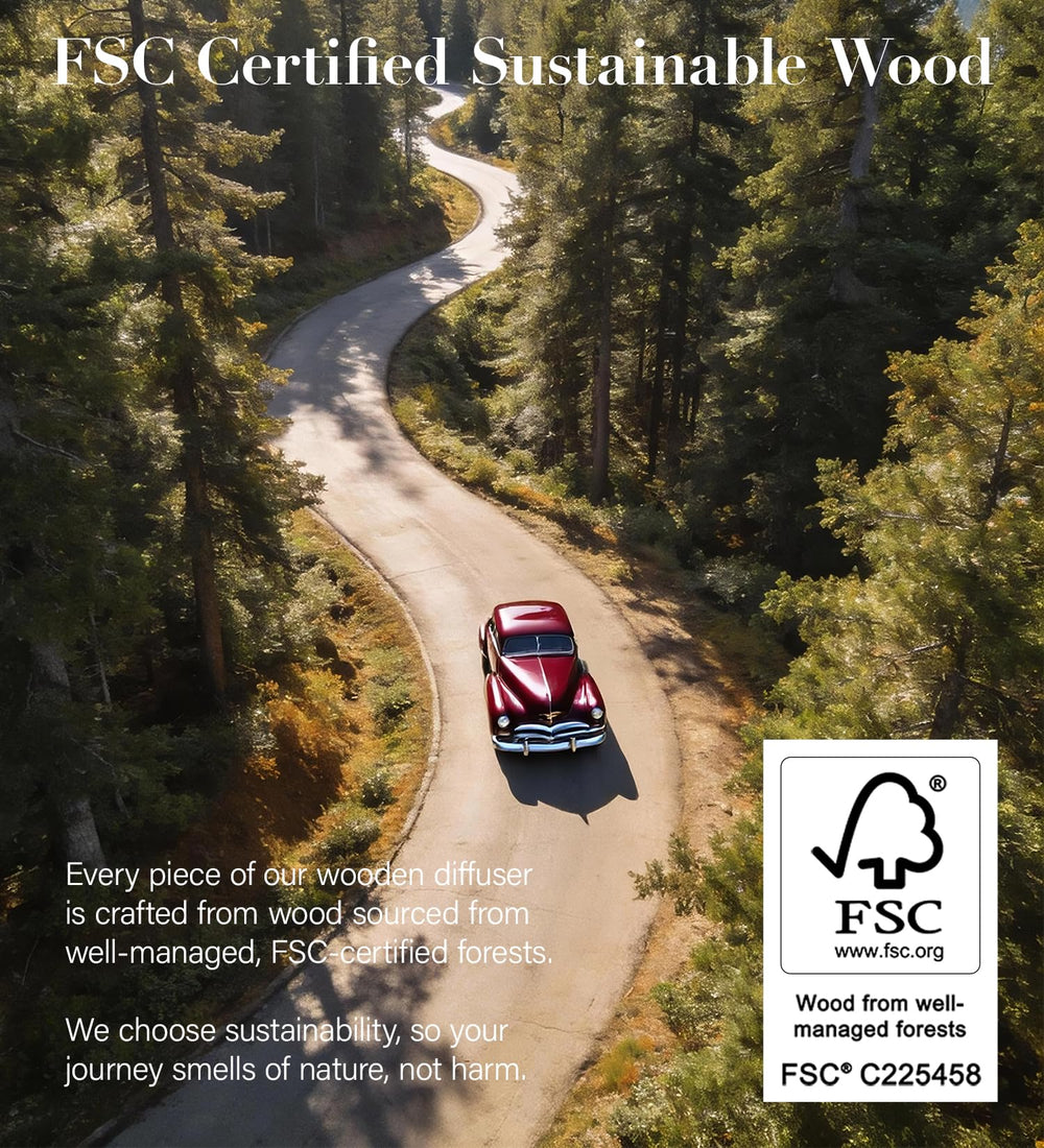 EdenSeek FSC-certified wood close-up emphasizes sustainable material sourcing.