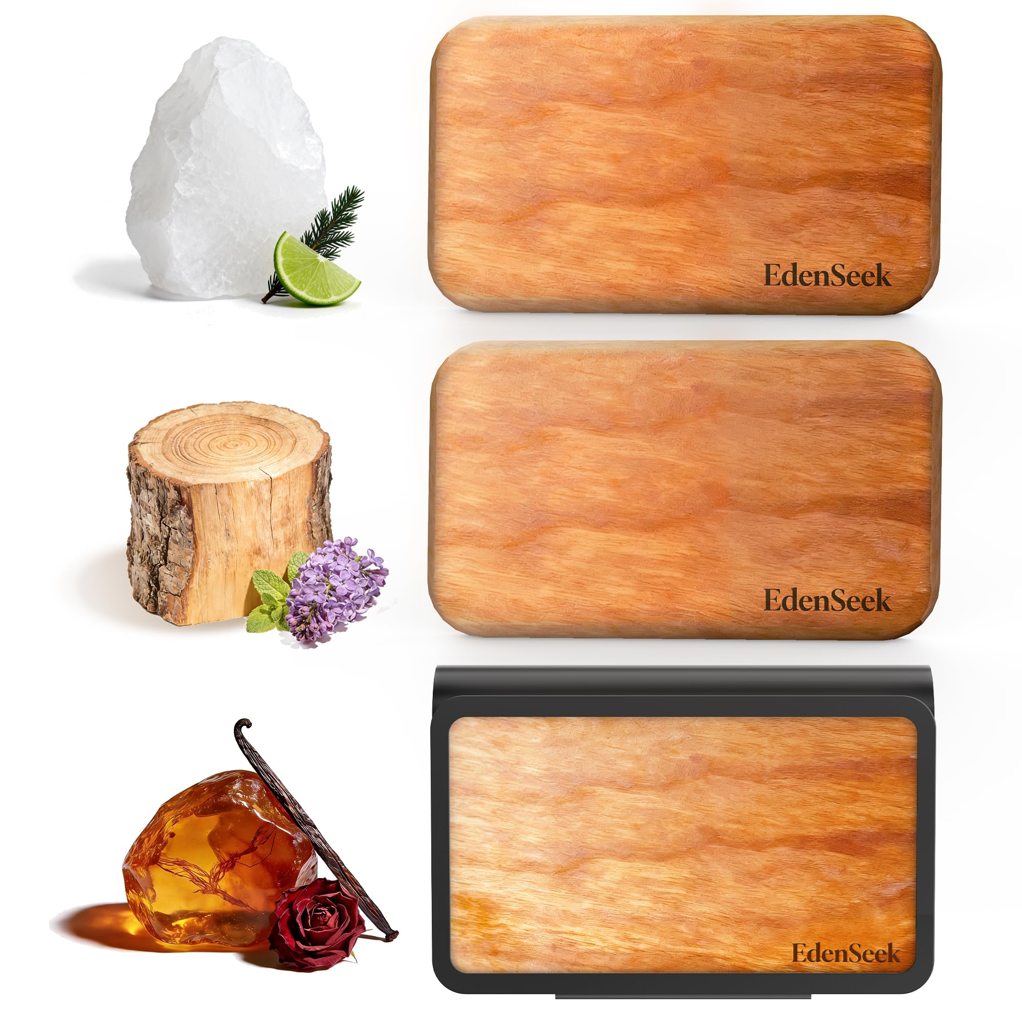 EdenSeek wooden car air freshener diffuser with natural grain for premium cabin scent.