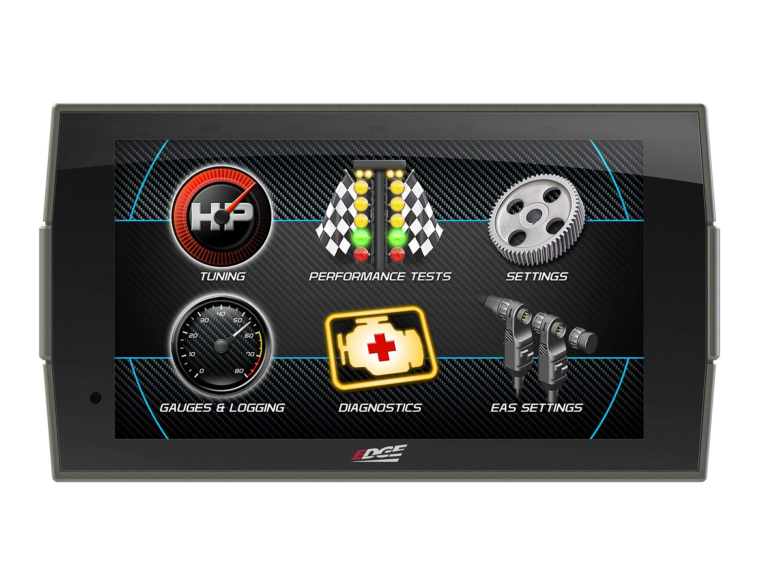 EDGE CTS3 OBD-II compatibility screen shows seamless vehicle data integration.