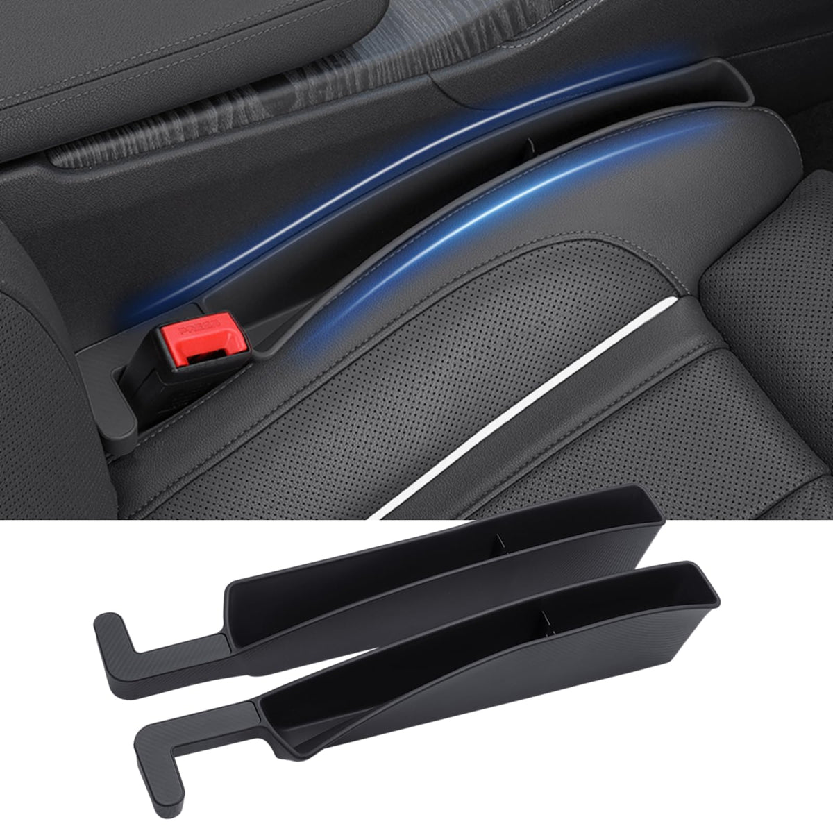 Edotim car seat gap filler dual-pack keeps items within reach