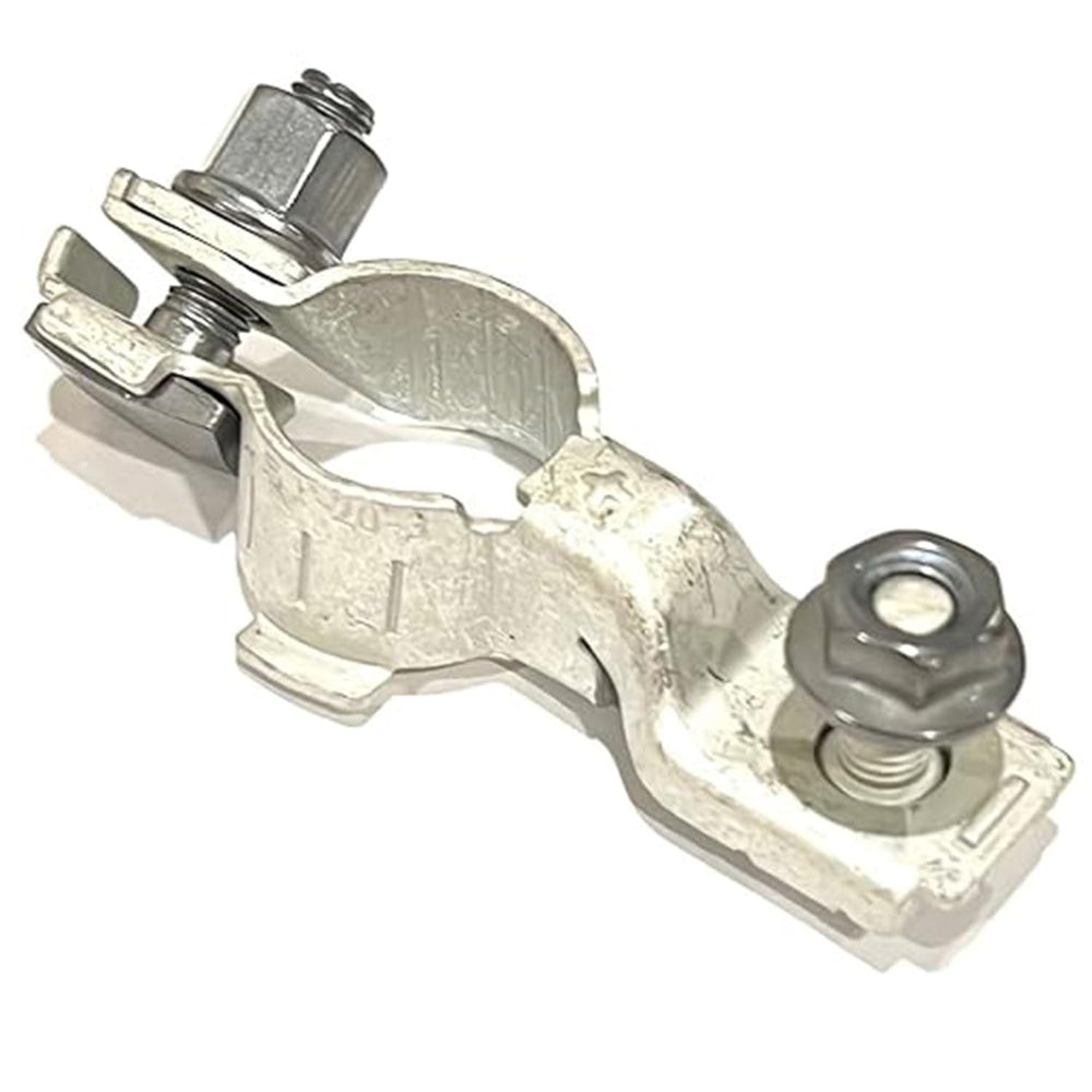 EDS positive battery terminal front view shows exact OE fit and tin plating for corrosion protection.