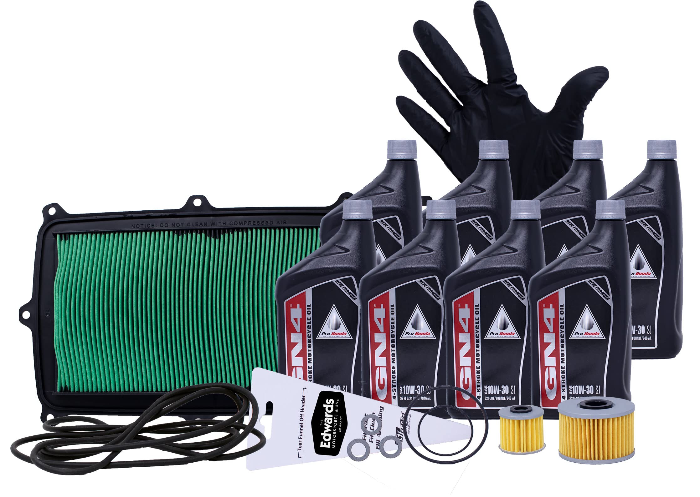 Edwards Maintenance Oil Kit contents for Honda Talon service