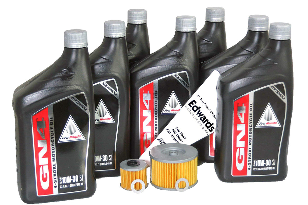 Edwards oil change kit with 7 quarts GN4 10W-30 oil for Honda Pioneer 1000