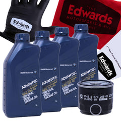 Edwards Oil Change Kit components for BMW R1200/R1250 aid maintenance